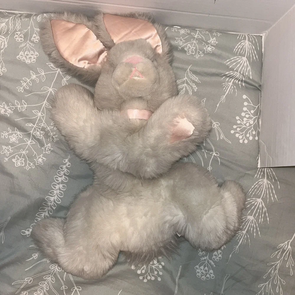 Pink cream Bunny Rabbit Animal beanbag Plush 12